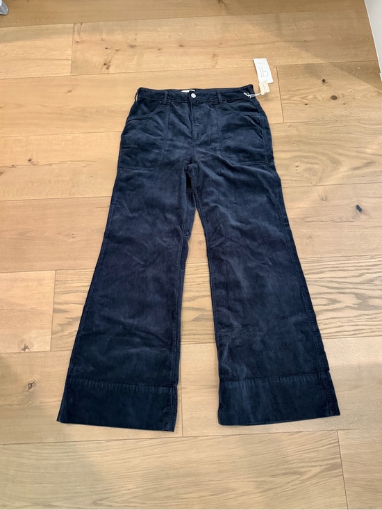Pilcro Denim - Anthropologie / Pilcro Navy Wide-Leg Corduroy Jeans